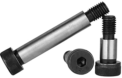Verbindungsschrauben, Arbeitsplattenschrauben, 5 Stück M6 M8 M10 M12 Gewinde 12,9 legierter Stahl mit Innensechskant, Schulterschraube, Verschlussschraube, Schaft (Farbe: 30 mm, Größe ( Color : 45mm ,