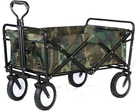 Chariot de Plage Chariot de Jardin Chariot De Jardin Pliant Chariot Chariot De Magasinage Robuste Pour Camping En Plein Air Camion De Traction De Pêche Avec 4 Roues Chariot de Transport Chariot Pliabl