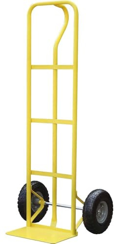 Faithfull FAITRUCKPH Sack Truck with P Handle for one-handed use, Hand Trolley for transporting large items, Load Capacity 200kg, Zinc-yellow