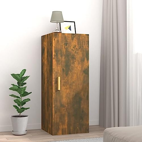 BOWEKAM Home & Garden-Hängeschrank Räuchereiche 34,5x34x90 cm Holzmöbel Wahl