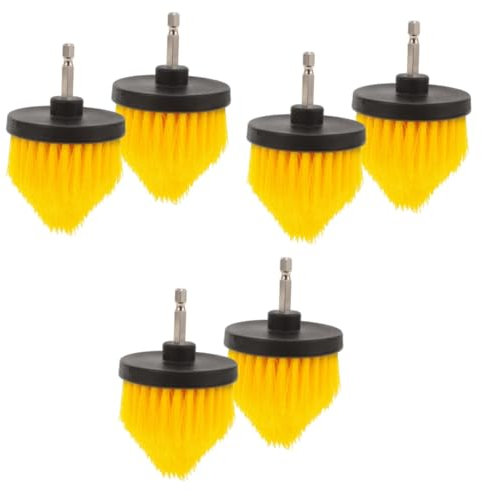 CALLARON 3 Ensembles Tête De Brosse De Nettoyage Pièce Jointe Nettoyeur Scrubber Brosse pour Accessoire De Perceuse Brosse À Récurer pour Perceuse PP 2 Pièces * 3