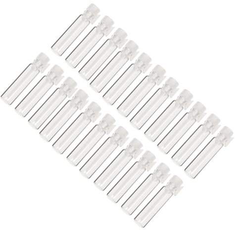 CIYODO 100Pièces Flacons Échantillons Verre Bouchons Plastiques Bouteilles Rechargeables pour Cosmétiques