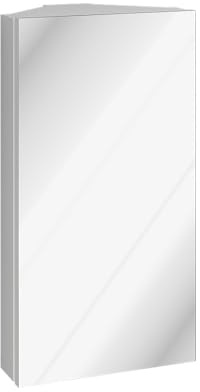 Vicco Eck-Badspiegelschrank Anka, Weiß, 32.8 x 60.2 cm | zur Wandmontage mit integrierter Spiegelfläche