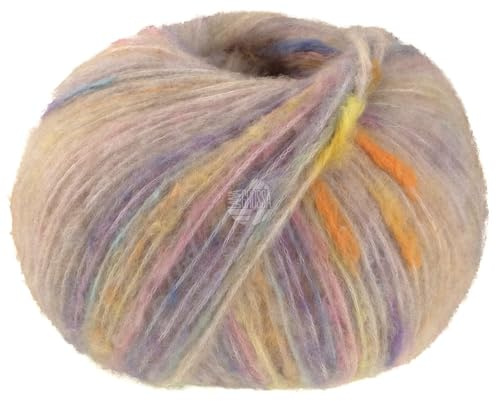 LANA GROSSA Cassata | Flauschiges Effektgarn mit bunten Farbspots| Handstrickgarn aus 54% Schurwolle (Merino extrafine), 30% Polyamid & 16% Baumwolle | 50g Wolle, Stricken & Häkeln | 175m FB 7