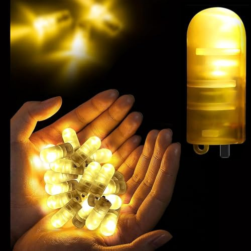 ALEGRE LED Ballons Lichter mit Haken, 30 Stk Mini Led Lichter Lampions,Warmweiß Lede Ballonlichter Lichtkugel, Mini Lede Licht Laterne für Papierlaternen, Weihnachten, Halloween, Geburtstag Party Deko