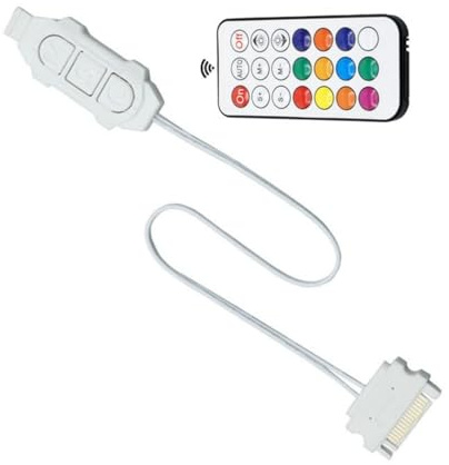 KHZen Manual Operating Color Controller With Multiple Lighting Mode ARGB Synchronization 5V 3Pin Connection Small Size PC Case Color Lighting Control Device