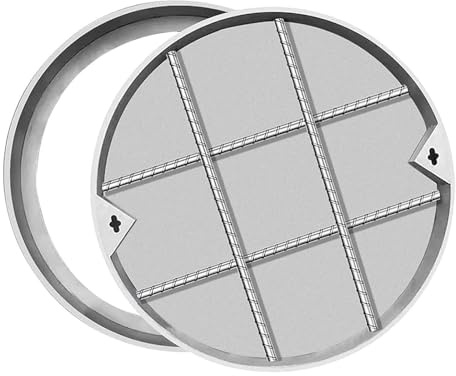 Couvercle de trou d'égout rond invisible, 300 mm, 350 mm, 450 mm, 500 mm, couvercle de bassin d'égout encastré pour pelouse, aire de jeux, trottoir, jardin (D 500 mm)