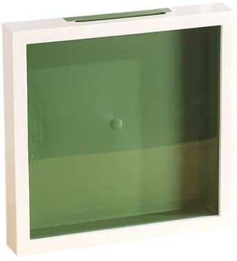 Scatola dei ricordi da viaggio, scatola per l'archiviazione delle sfide avventure, cornice con fessura, 30 x 30 x 5 cm, trasparente, per casa, soggiorno, appartamento, vacanze, spiaggia, concerto