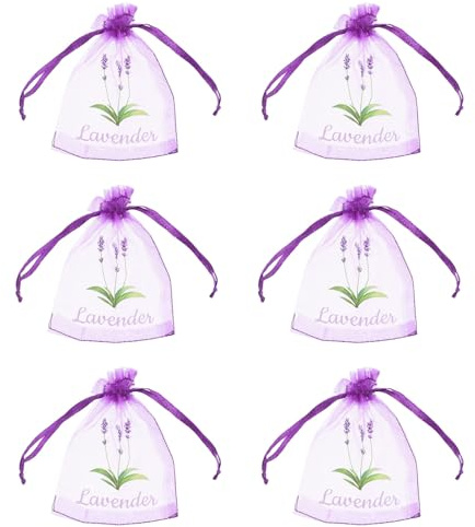 BESPORTBLE 20 Sacchetti di Lavanda Vuoti in Rete Traspirante Coulisse Viola Sacchetti Profumati per Cassetti e Armadi Bustine Ricaricabili per Erbe Aromatiche e Regali Aromatici