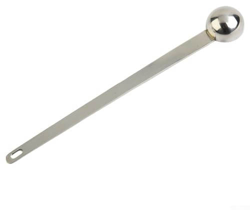 Shophubio Cucchiaio dosatore per caffè in acciaio inox con manico lungo, paletta graduata per tè, cottura e cottura, capacità 5-30 ml con segni trasparenti (10 ml)