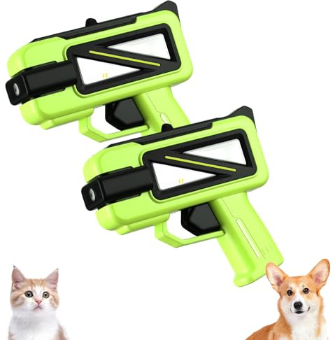 Geelin 2 Pcs Squirt Spray for Cats Dogs Cute Green Training Squirt for Cats Deterrent Water Spray Pistols for Dogs Pets Training