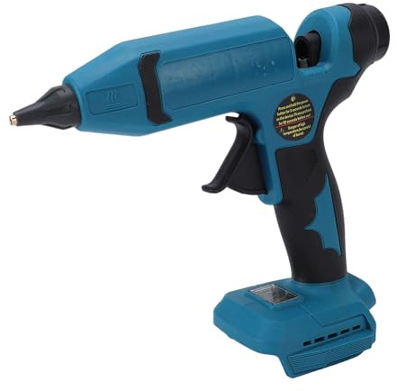GOWENIC Pistola per Colla a Caldo, Temperatura Regolabile, Pistola per Colla Senza Fili, Display a LED, per Batteria BL1815 BL1820 BL1850 con Stick Antigoccia Portatile