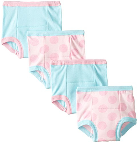 Gerber Baby Girls Infant Toddler 4 Pack Potty Training Pants Underwear Big Dots 2T