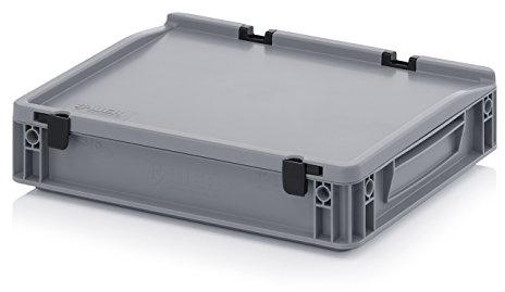 Auer Verlag i.d.AAP LW eurobehållare eurobox 40 x 30 x 9 cm med gångjärnslock inkl. gratis tumstock