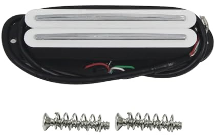FLEOR Dual Hot Rail Humbucker a bobina singola Pickup Humbucker per chitarra bianco Adatta per chitarra elettrica ST Squier TL