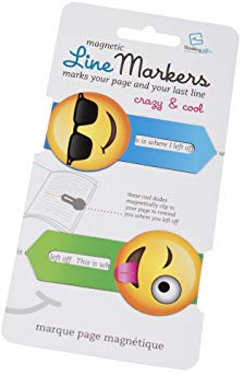 Line Markers Crazy&Cool - Magnetische Lesezeichen: 2er Set Motiv Emoji