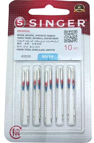 Pack of 10 Singer 2020 Size 14 Universal Home Sewing Machine Needles