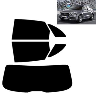 Passgenaue Tönungsfolie für-Audi Q3 2011-2014 Heck/Seitenscheiben (05% Tiefschwarz)