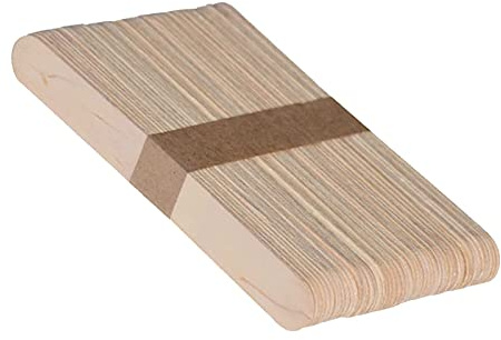 100 palos de madera para helados, palillos de madera, palillos de hielo, palillos de madera, palillos de madera, paletas de madera, para manualidades, manualidades, hornear, reutilizables.