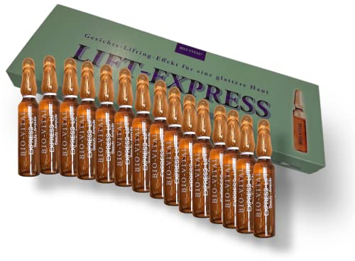 Lot de 15 ampoules de sérum anti-âge Lift Express de 2 ml - Raffermissement du visage - Lissage des rides - Pour lifting sur le visage avec effet immédiat