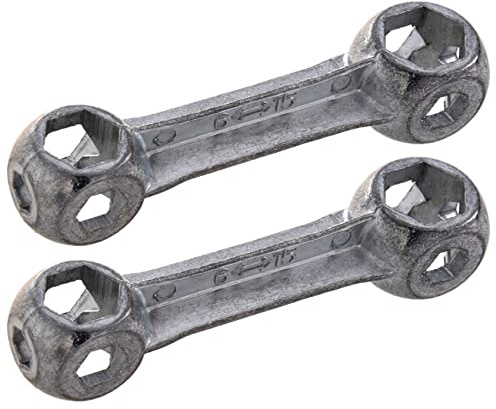 Nicfaky 2 x 10-in-1 Fahrrad-Hantel-Schraubenschlüssel, multifunktional, Fahrrad-Reparaturwerkzeug, 6 mm - 15 mm