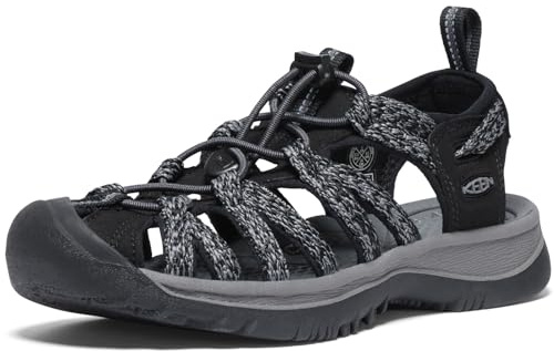 KEEN WhisperSandal para mujer, Acero Negro Gris, 35 EU