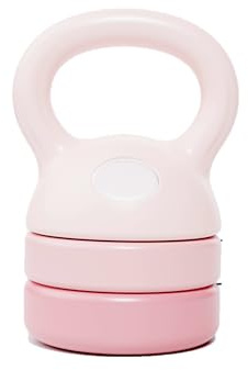 Justerbart kettlebell-set 5,4 kg/12 lbs – styrketräning, vattenkokare för män/kvinnor, hemmagym – 4 olika inställningar 2,3/3,6/4,1/5,4 kg (rosa)