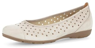 Gabor Damen Klassische Ballerinas, Frauen Flats,Halbschuhe,Sommerschuhe,Slipper,Ballerina-Schuhe,Ballett-Schuhe,flach,leinen,40 EU / 6.5 UK