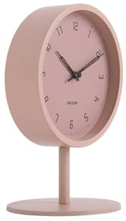 Karlsson [DL] Table Clock Stark Iron matt Faded pink -
