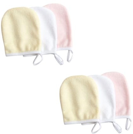 POPETPOP 6 Pièces Démaquillants Démaquillant Serviettes Démaquillantes Lavables Démaquillant Bouffée Faciaux Réutilisables Éponge Cosmétique Massage Tissu De Fibre