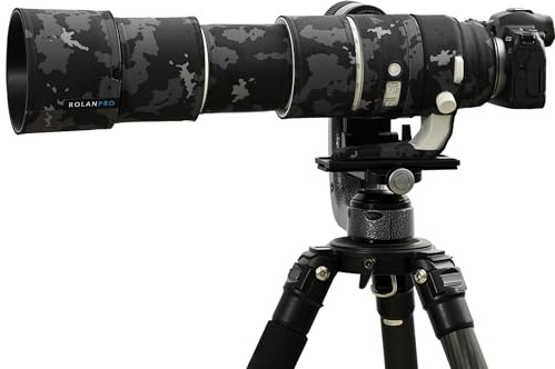 ROLANPRO Copriobiettivo Impermeabile per Canon RF 200-800mm F6.3-9 IS USM, Custodia Antipioggia Mimetica Antigraffio per Fotografia Naturalistica e Birdwatching - #18 Mimetico Scuro