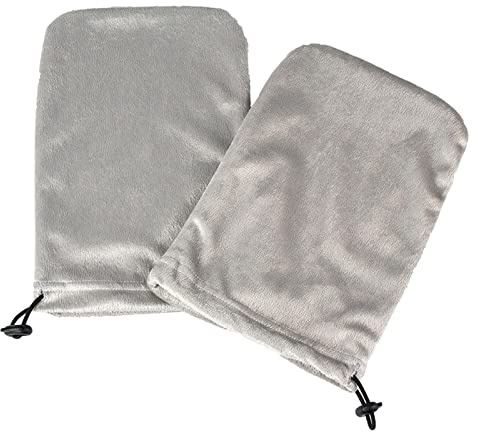 Milageto de cera de para manos y pies, guantes de cera, tratamiento térmico, de cera térmica, de infrarrojos hidratante, Manos Gris