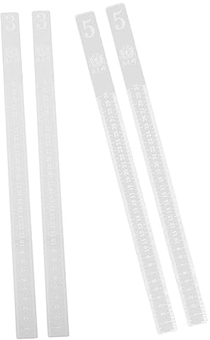 Zerodeko 2pairs Baking Acrylic Ruler for Dough Thickness Rolling Pin Guides Cookie Dough Measuring Tool French Rolling Pin for Bread Making
