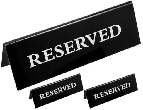 Happyyami 3 Stück Reservierte Sitzkarten Tischreservierungsschilder Reserviertes Zeltschild Freistehende Reservierte Schilder Reservierungstisch Zelte Hochzeitstischschilder
