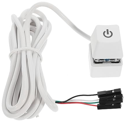 WATIIFUFU Botón Encendido Pc Extensión Botón Carcasa Cable Adaptador Fuente Alimentación