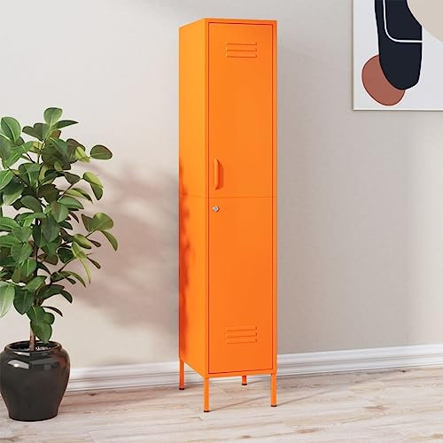 Generisch Schließfachschrank Orange 35x46x180 cm Stahl,jiangboyue-336255