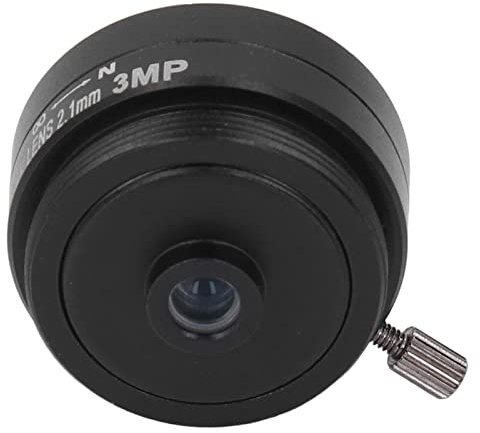 Cornesty Objectif de Caméra de Vidéosurveillance Grand Angle 2.1mm 3MP, en Alliage D'aluminium, Caméras de sécurité à Domicile, Objectif à Monture CS