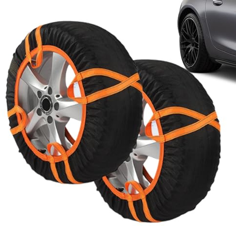 Tyre Socks for Snow, Car Snow Sock Chain, Tyre Anti-Slip Sock Cover, Cold Resistant, Non-Slip Tyre Cover for Truck, Small Car, Sedan, RV, SUV
