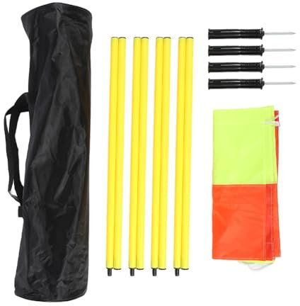 Fußballfeld-Eckfahnen-Set, Fußball mit Stangen Zur Grenzmarkierung, Fußball-Flaggen-Set für den Außenbereich, Innenbereich, Gut Sichtbare Sportgeräte, Trainingsfelder, Spieltags