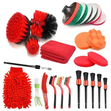 Compatible con el juego de accesorios de cepillo for taladro eléctrico UNTIOR, cepillo for fregar a presión, pulidor de automóviles, kit de limpieza de cocina y baño, herramientas de limpieza de inodo