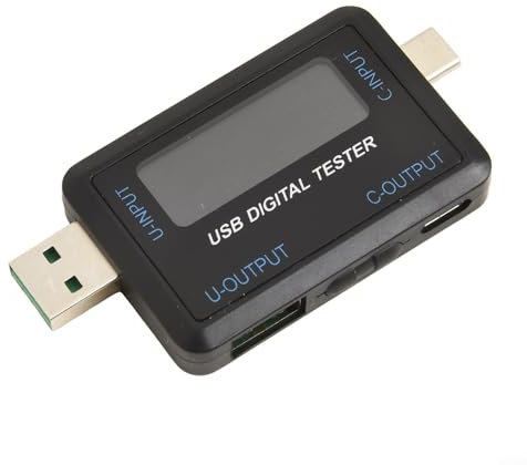 USB C Power Meter Tester, 4.5-36V 0-5A Digital Multimeter Voltmeter Ammeter For Laptop Tablet Phone Charger Battery(C)