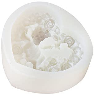 Molde de resina con forma de corazón para bebé, de silicona, para manualidades, galletas, fondant, jabón, decoración