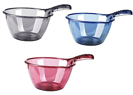 HOLIDYOYO 3piezas Cuchara Para Agua Espesa De Cocina Pala De Agua Mango Para Lavar El Cabello De Mascotas Cucharón De Para Baño De Bebés