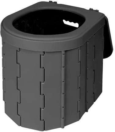 Toliet Tragbare Campingtoilette für Männer und Frauen – Hygieneeimer für Auto – Faltbare Autotoilette für Ausflüge, Picknick, Angeln, Höhe 30 cm