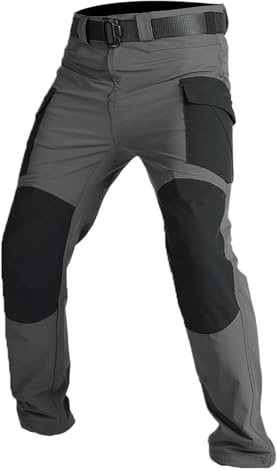 TOFOTL Calzoni Tuta Cargo Pantaloni Tuta Uomo Cotone Bodybuilding a Elegante in Pile Tennis Traspirante Pantalone Invernale Pantalone Elegante Pantaloni da Caccia Uomo Antistrappo 22-Grigio M
