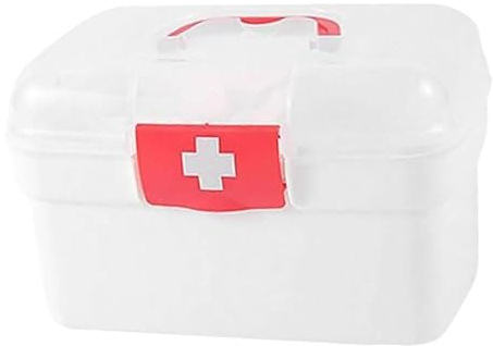 LIXSAZSE Eficiente botiquín de primeros auxilios familiar con múltiples compartimentos y fácil acceso, que ofrece amplio espacio para artículos médicos. Botiquín portátil de viaje.