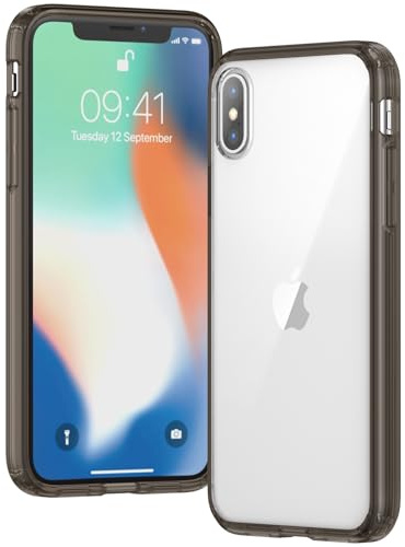 Voyahülle Hülle für iPhone XS und iPhone X Hülle, Anti-Vergilbung Transparent Handyhülle Stoßfest Schutzhülle, Premium Kratzfeste Case für iPhone XS und iPhone X -Schwarz