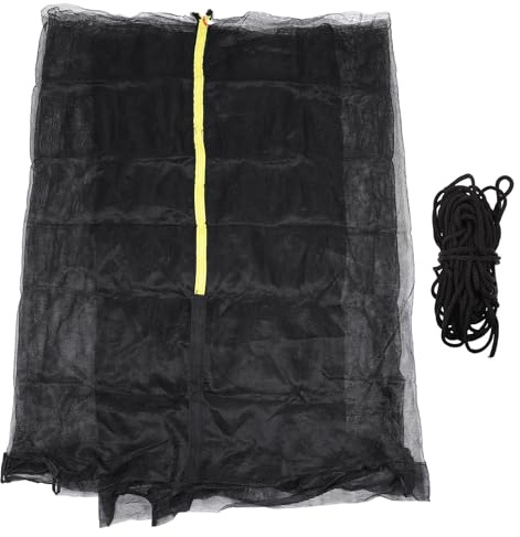 Luxshiny Rete di Protezione per Trampolino 10 Piedi 3,06 M 6 Pali in Fibra, Rete di Sicurezza Resistente e Anticaduta per Letto Saltellante, Recinzione per Trampolino Adatta e Uso