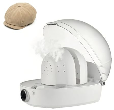 Limpiador de Vapor para Gorras 1000W, Máquina de Cuidado Automático con Tanque 300ml, Desinfección 102C y Secado 70C, Solución para Moldear Cualquier Gorra