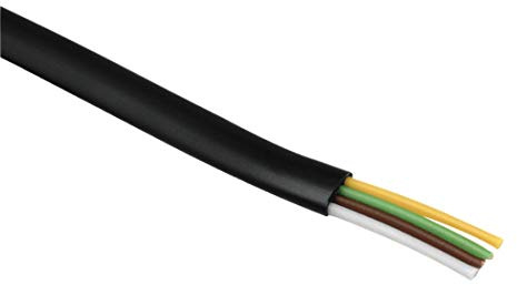 Hama Câble de téléphone plat 4 fils Noir 150 m